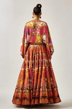 Rajdeep Ranawat Pink Floral Printed Lehenga Set -Outlet Spiffy Fits Store 011223rr20 5