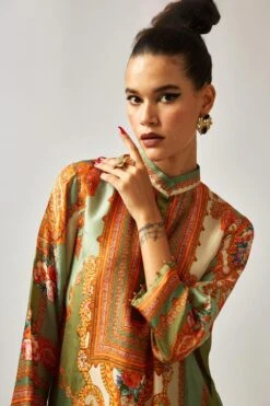 Rajdeep Ranawat Permaz Fresh Green Stripe Printed Pant -Outlet Spiffy Fits Store 011223rr37 6