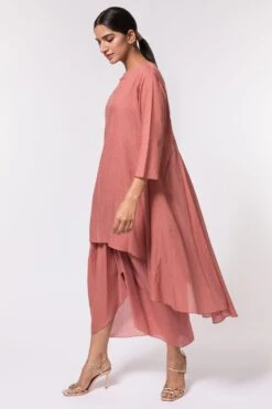 Aikeyah Pink Draped Dress 7 Aikeyah Pink Draped Dress -Outlet Spiffy Fits Store 014ak5 3
