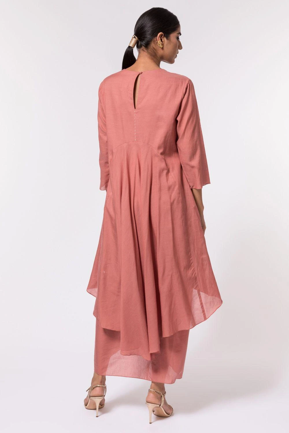 Aikeyah Pink Draped Dress 5 Aikeyah Pink Draped Dress - Image 5