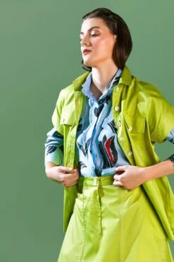 Bennch Abstract Print Blue Shirt