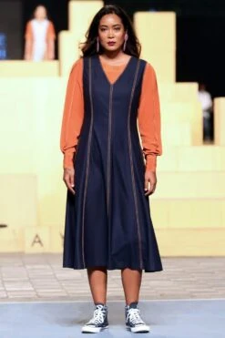 Bodice Orange Silk Crepe Top