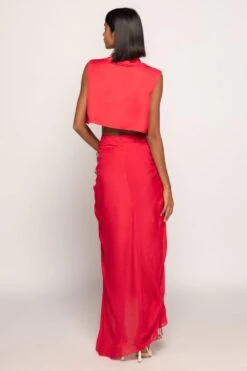 Saaksha & Kinni Paisley Printed Draped Asymmetric Skirt -Outlet Spiffy Fits Store 110923sk14 4