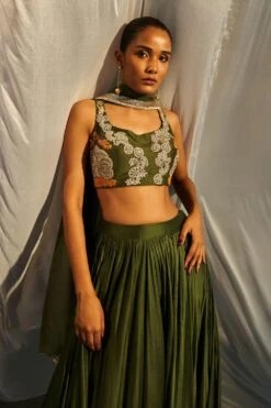 Bhumika Sharma Green Embroidered Lehenga Set -Outlet Spiffy Fits Store 111023bs4 3