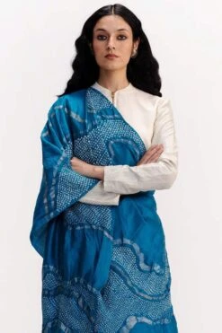 Medium Ivory Bomber Blouse With Metallic Sleeves -Outlet Spiffy Fits Store 1110smr38 2