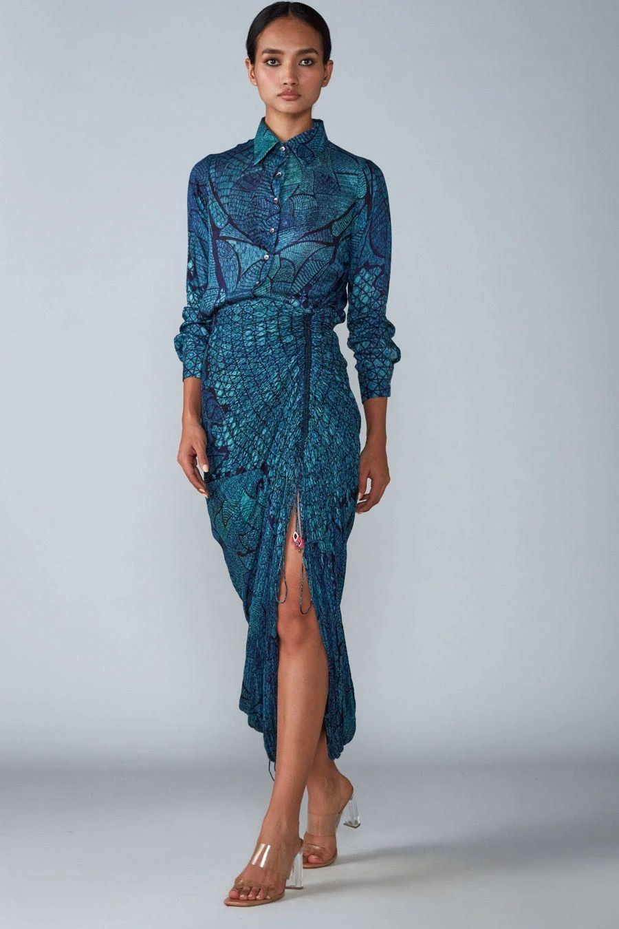 Saaksha & Kinni Blue Abstract Printed Shirt 1 Saaksha & Kinni Blue Abstract Printed Shirt