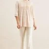 PATINE Beige Hand Embroidered Chikankari Top