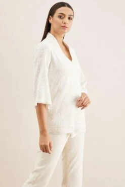 PATINE White Chikankari Wrap Top 10 PATINE White Chikankari Wrap Top -Outlet Spiffy Fits Store 111pat41 4