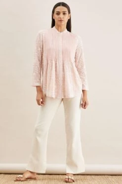 PATINE Pink Chikankari Top