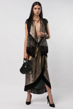 Rara Avis Hand Embellished Fringed Gilet