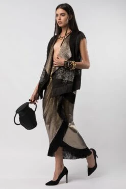 Rara Avis Hand Embellished Fringed Gilet -Outlet Spiffy Fits Store 112rara18 3