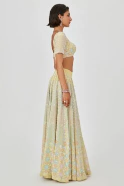 Aisha Rao Yellow Embellished Lehenga Set -Outlet Spiffy Fits Store 11723ar15 4