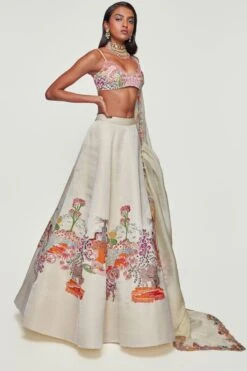 Aisha Rao Ivory Embellished Lehenga Set -Outlet Spiffy Fits Store 1211ar1 3