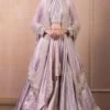 Tarun Tahiliani Mauve Handwoven Brocade Lehenga Set