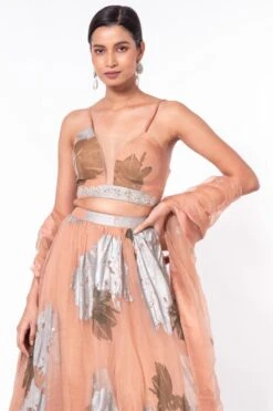 Bhumika Sharma Nude Dahlia Print Lehenga Set 12 Bhumika Sharma Nude Dahlia Print Lehenga Set -Outlet Spiffy Fits Store 128bh3 2 1