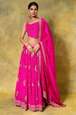 Outlet Spiffy Fits Store 12 Punit Balana Pink Marodi Work Lehenga Set