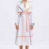 Kshitij Jalori Ivory Striped Trench Dress