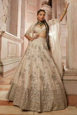 Mrunalini Rao Ivory Florette Lehenga