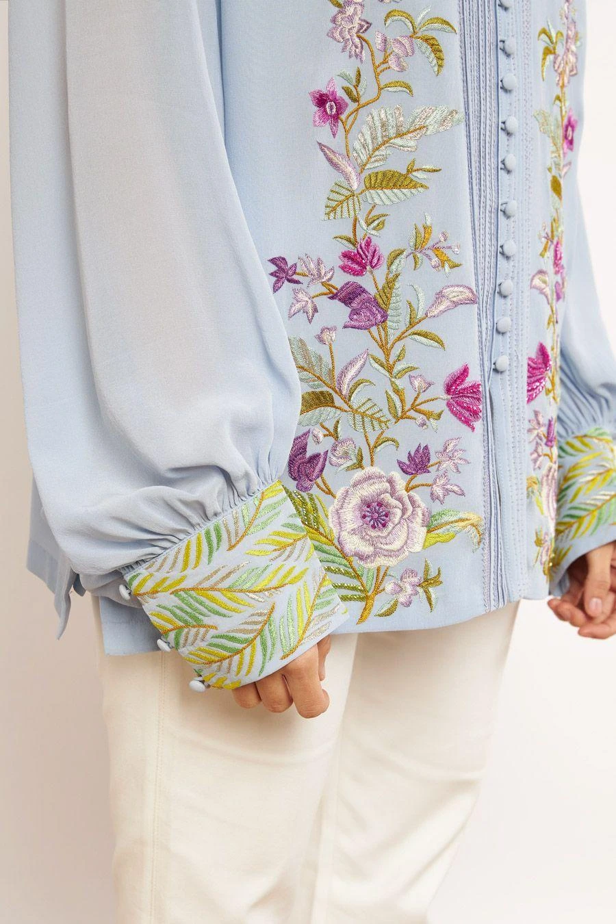 PATINE Blue Gara Embroidered Shirt 3 PATINE Blue Gara Embroidered Shirt - Image 3