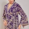 PATINE Purple Parsi Gara Embroidered Wrap Top