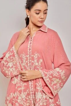 PATINE Pink Parsi Gara Embroidered Shirt