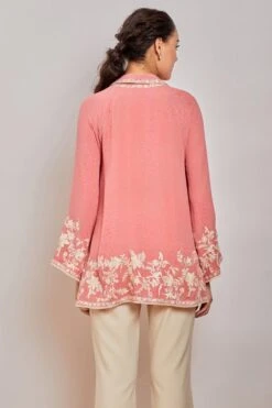 PATINE Pink Parsi Gara Embroidered Shirt -Outlet Spiffy Fits Store 15933 5