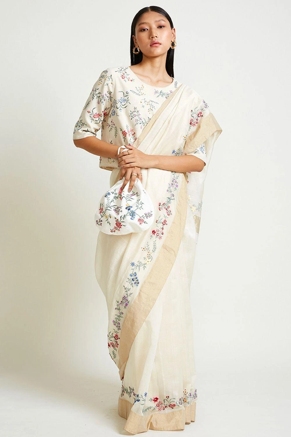 Payal Pratap Ecru Cotton Handloom Blouse 1 Payal Pratap Ecru Cotton Handloom Blouse