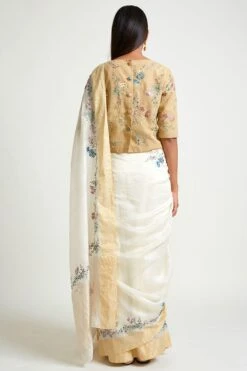 Payal Pratap Gold Cotton Handloom Embroidered Blouse -Outlet Spiffy Fits Store 15rg 12b 4