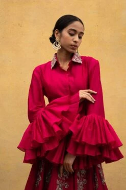 Jayanti Reddy Pink Peplum Top With A Zardosi Embroidered Collar 10 Jayanti Reddy Pink Peplum Top With A Zardosi Embroidered Collar -Outlet Spiffy Fits Store 1611jr2 5