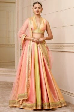 Tarun Tahiliani Multicoloured Brocade Lehenga Set