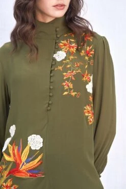 PATINE Embroidered Silk Georgette Shirt -Outlet Spiffy Fits Store 16328 3