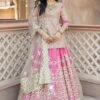 Abhinav Mishra Pink Gota Embellished Lehenga Set