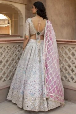Abhinav Mishra Pink Mirror Embellished Lehenga Set -Outlet Spiffy Fits Store 16623am5 4