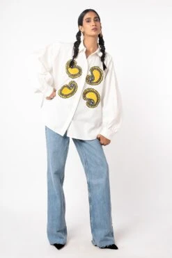 Dhruv Kapoor Hand Embroidered Batwing Sleeve Shirt