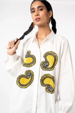 Dhruv Kapoor Hand Embroidered Batwing Sleeve Shirt 7 Dhruv Kapoor Hand Embroidered Batwing Sleeve Shirt -Outlet Spiffy Fits Store 166dk12 3