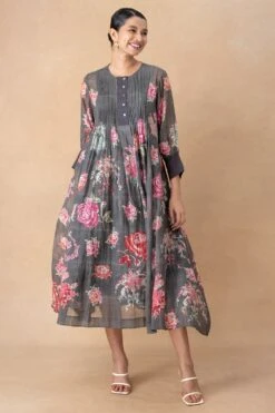 Vineet Rahul Black Rosa Dress