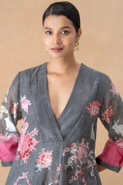 Vineet Rahul Black Floral Dress -Outlet Spiffy Fits Store 171123vr27 4