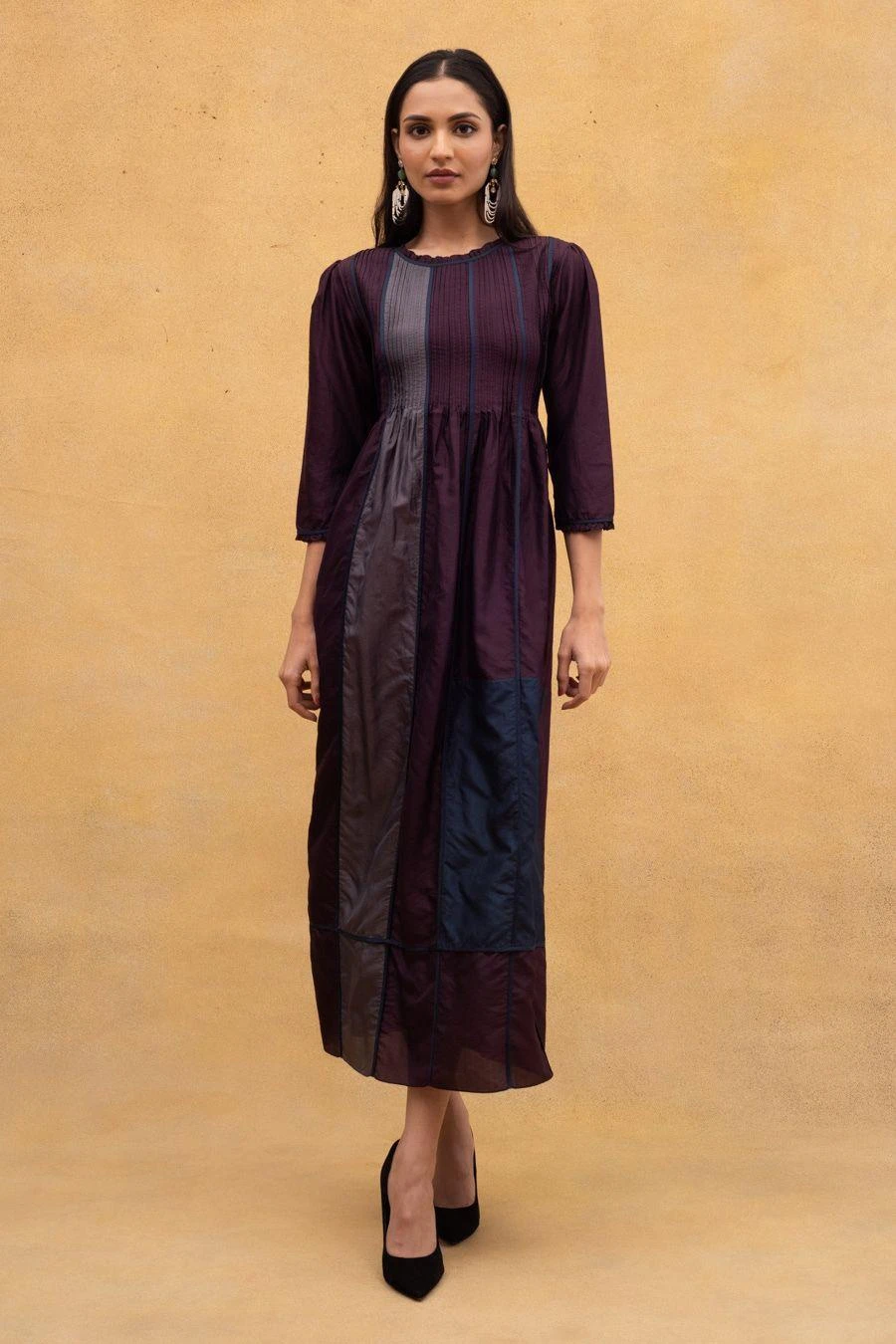 SWGT Wine Shell Tucked Dress 1 SWGT Wine Shell Tucked Dress