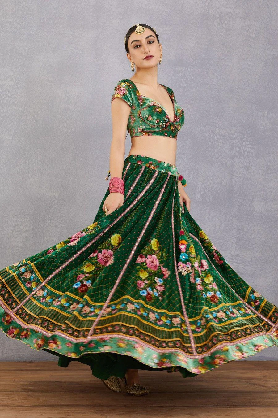 Torani Panna Qurbat Lehenga Set 3 Torani Panna Qurbat Lehenga Set - Image 3