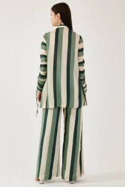 KoAi Beige & Green Smocked Sleeve Shirt -Outlet Spiffy Fits Store 17723koia2 5 1