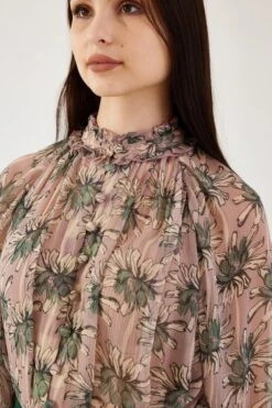KoAi Peach And Olive Floral Top 9 KoAi Peach And Olive Floral Top -Outlet Spiffy Fits Store 17723koia8 4