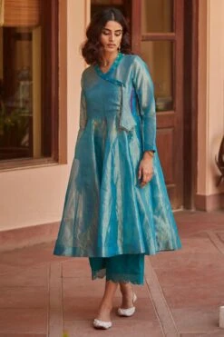 OhFab Aqua Malhari Handwoven Silk Pants -Outlet Spiffy Fits Store 1802ohm09 3