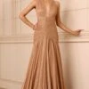 Tarun Tahiliani Rose Gold Draped Gown