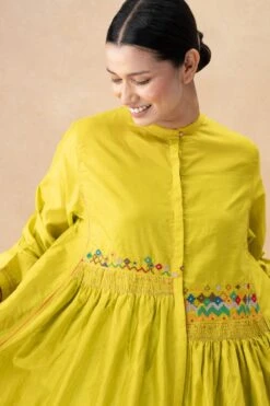 Injiri Yellow Handwoven Embellished Dress -Outlet Spiffy Fits Store 18823iri9 5