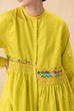Injiri Yellow Handwoven Embellished Dress -Outlet Spiffy Fits Store 18823iri9 6