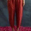 Swatti Kapoor Brown Pleated Pants