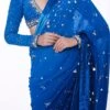 Dilnaz Radiant Vivid Blue Sequin Adorned Blouse