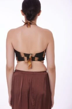 Dilnaz Chic Sienna Brown Tie & Dye Bustier -Outlet Spiffy Fits Store 19124dz7 3