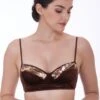 Dilnaz Rich Brown Sequin Adorned Bustier
