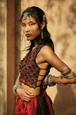 Medha Brown & Black Panelled Lehenga Set 6 Medha Brown & Black Panelled Lehenga Set -Outlet Spiffy Fits Store 1912ma02 3